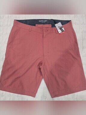 Matte Grey Men’s Flat-Front Sienna Colored Performance Shorts